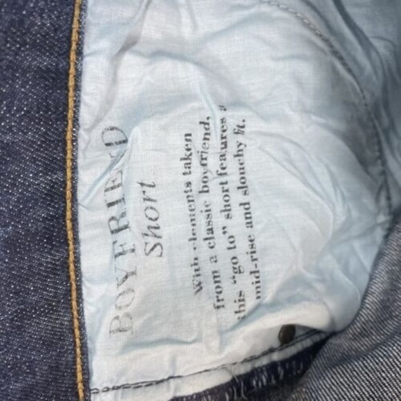 Black Orchid Boyfriend Shorts Women’s 24 Blue Dark Wash Raw Hem Mini Denim​ - Picture 8 of 9